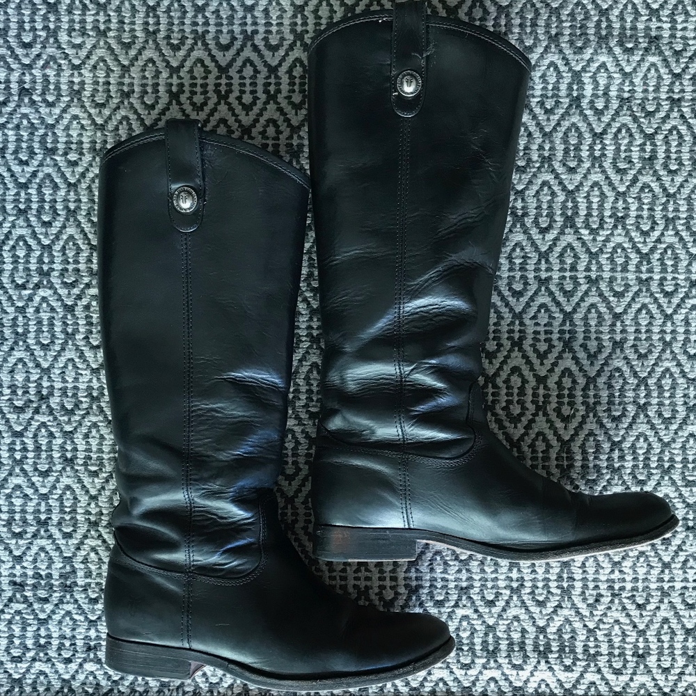 Frye Melissa Button Boot in Black